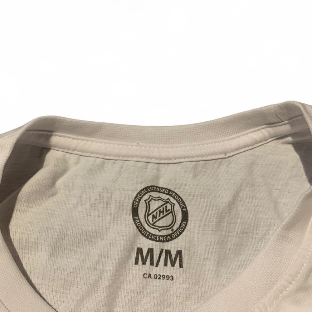 NHL White Short Sleeve Tee with Red Logo - Picture 4 of 5